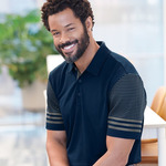 Men's Striped Sleeve Polo